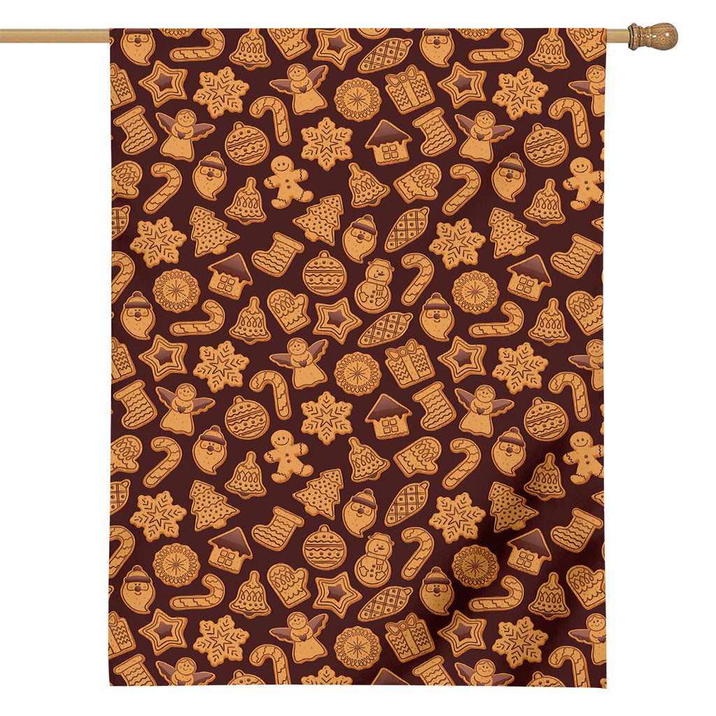 Christmas Cookies Pattern Print House Flag