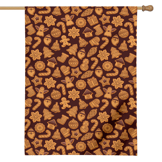 Christmas Cookies Pattern Print House Flag