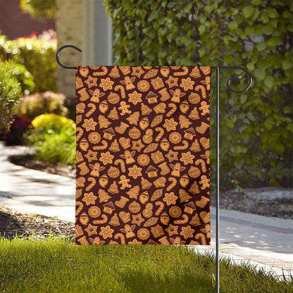 Christmas Cookies Pattern Print House Flag
