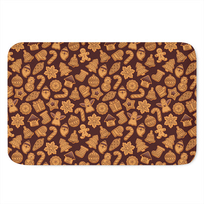 Christmas Cookies Pattern Print Indoor Door Mat