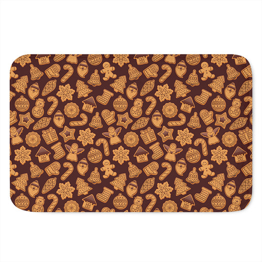 Christmas Cookies Pattern Print Indoor Door Mat