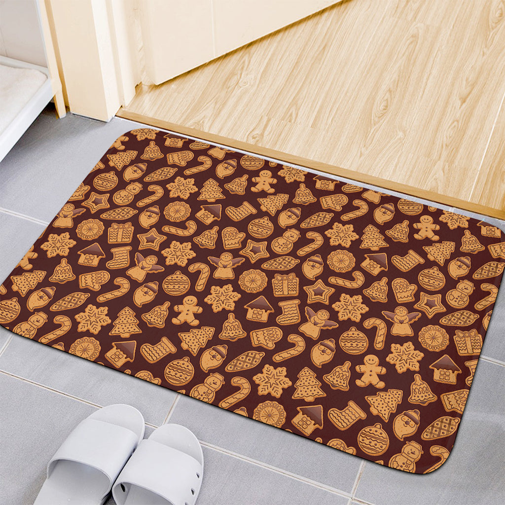 Christmas Cookies Pattern Print Indoor Door Mat