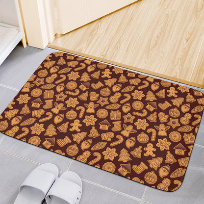 Christmas Cookies Pattern Print Indoor Door Mat
