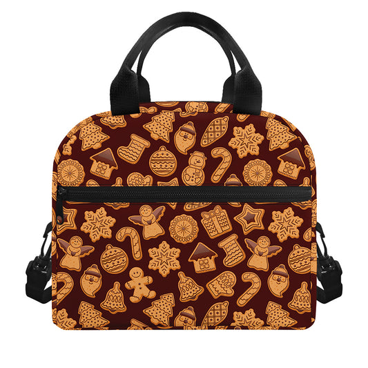 Christmas Cookies Pattern Print Insulated Lunch Bag