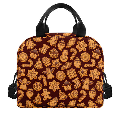 Christmas Cookies Pattern Print Insulated Lunch Bag