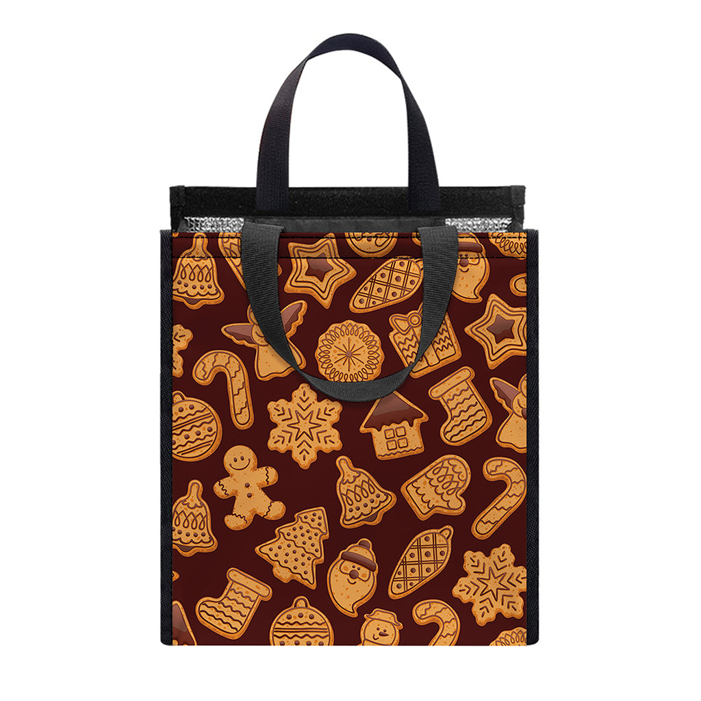 Christmas Cookies Pattern Print Insulated Lunch Tote