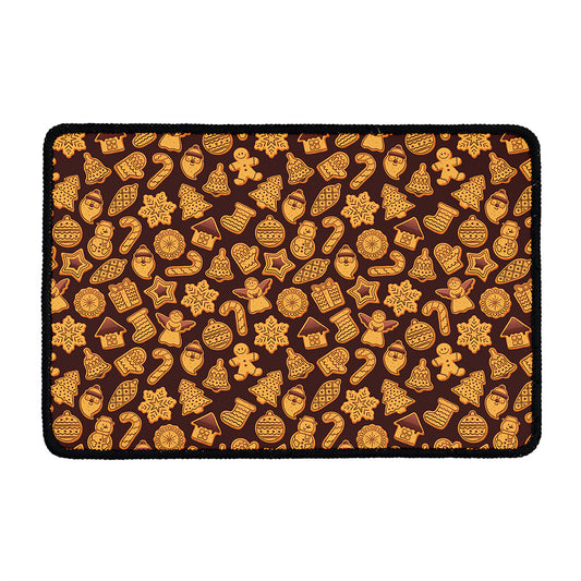 Christmas Cookies Pattern Print Kitchen Mat