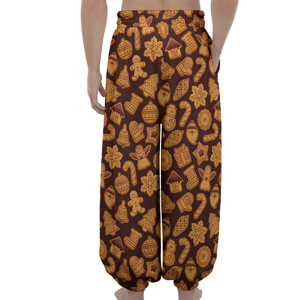 Christmas Cookies Pattern Print Lantern Pants