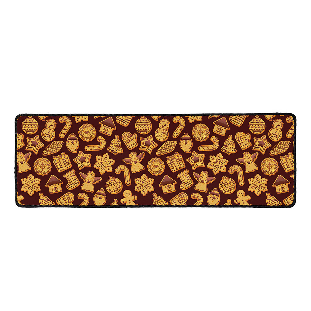 Christmas Cookies Pattern Print Long Kitchen Mat