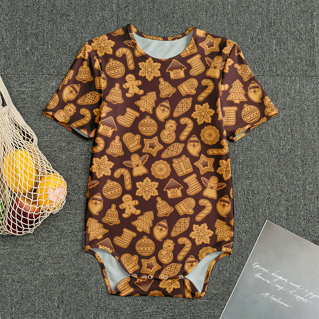 Christmas Cookies Pattern Print Men's Bodysuit