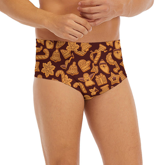 Christmas Cookies Pattern Print Men's Briefs