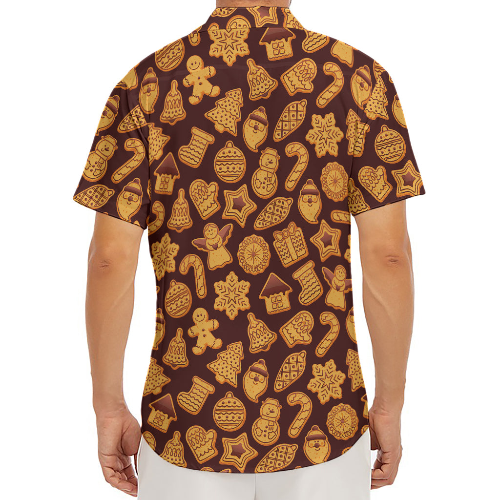 Christmas Cookies Pattern Print Men's Deep V-Neck Shirt