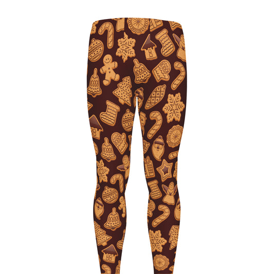 Christmas Cookies Pattern Print Men's leggings