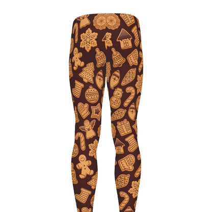Christmas Cookies Pattern Print Men's leggings