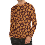 Christmas Cookies Pattern Print Men's Long Sleeve Rash Guard