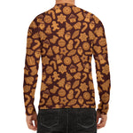 Christmas Cookies Pattern Print Men's Long Sleeve Rash Guard