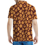 Christmas Cookies Pattern Print Men's Polo Shirt