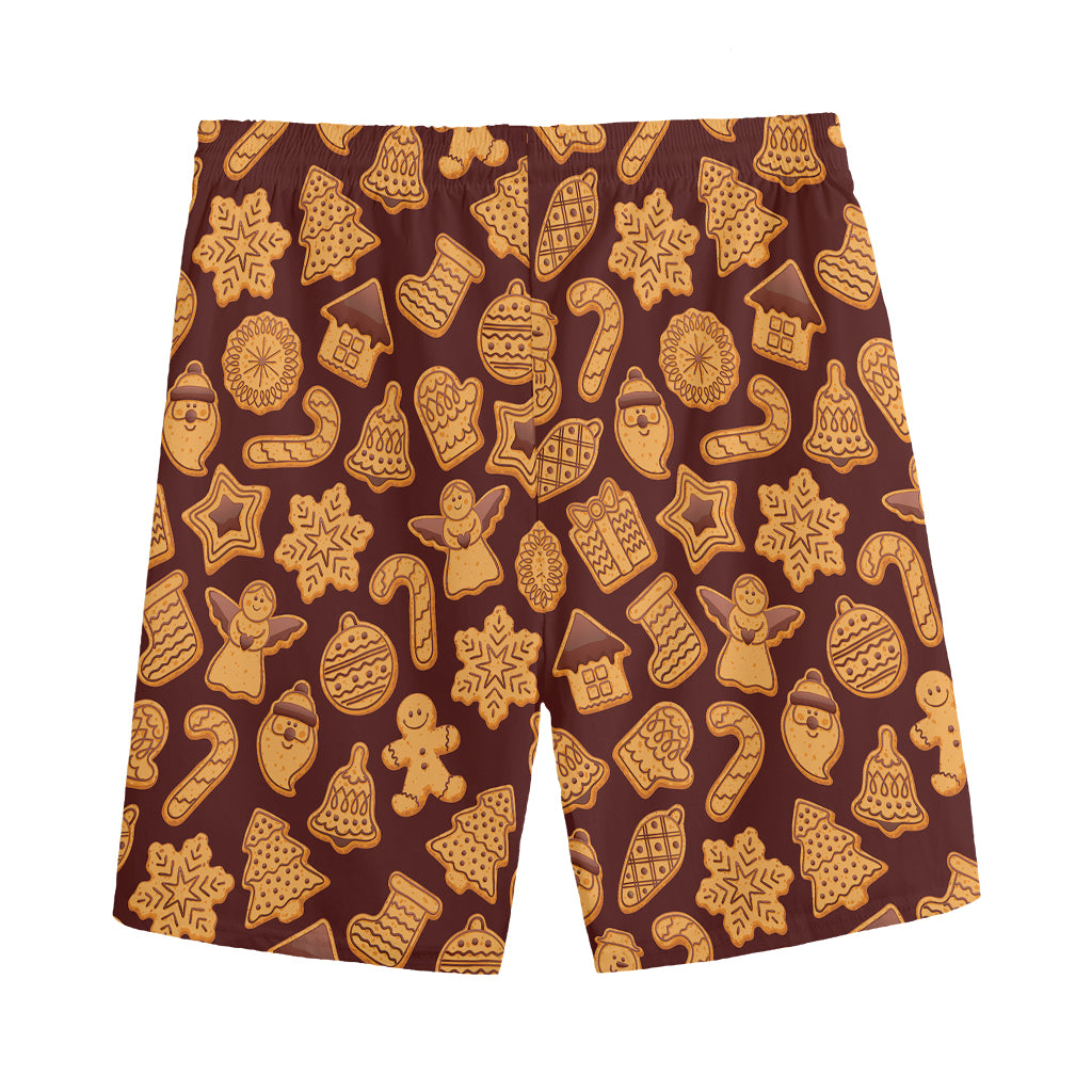 Christmas Cookies Pattern Print Men's Sports Shorts