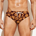 Christmas Cookies Pattern Print Men's Swim Briefs