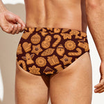Christmas Cookies Pattern Print Men's Swim Briefs
