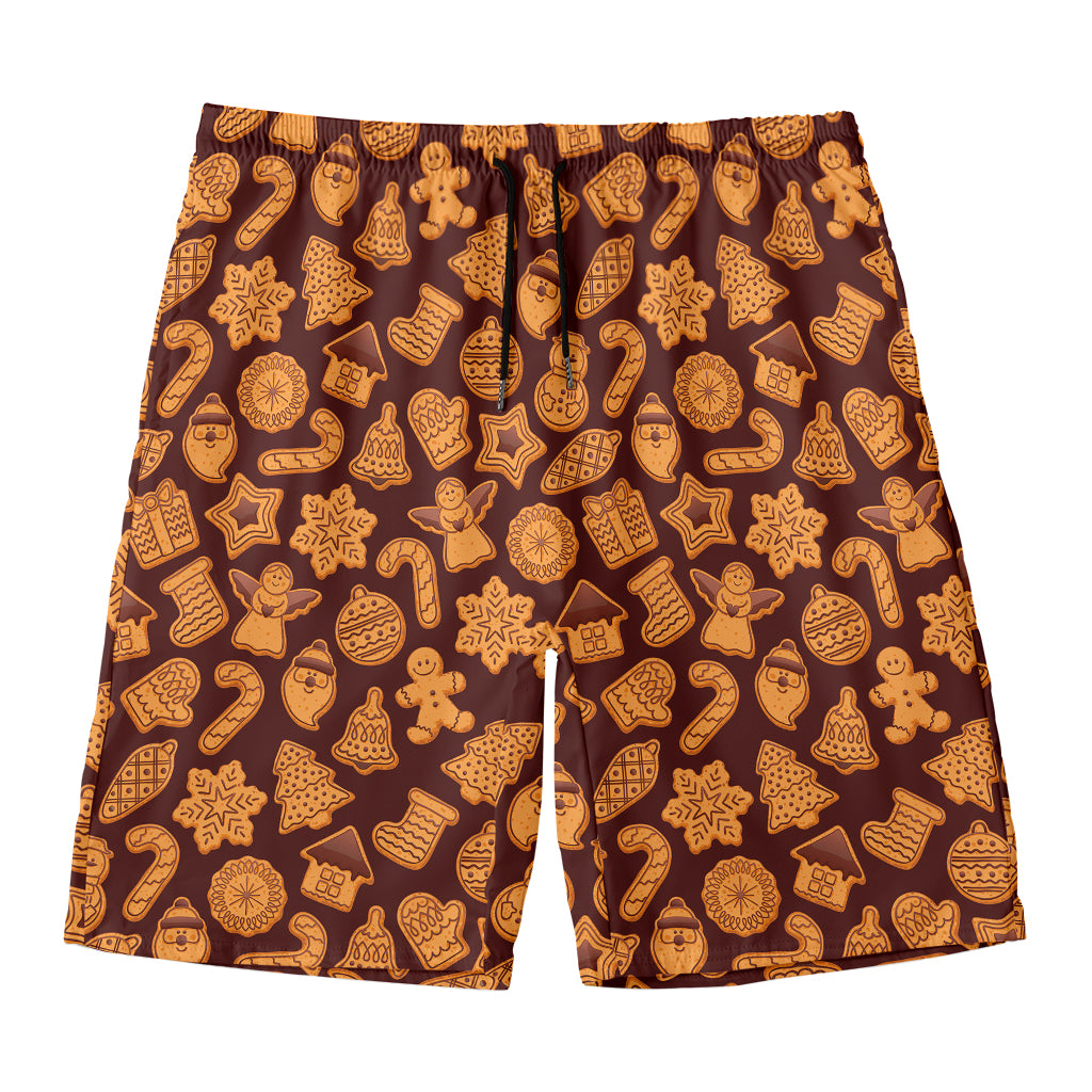 Christmas Cookies Pattern Print Men's Swim Trunks