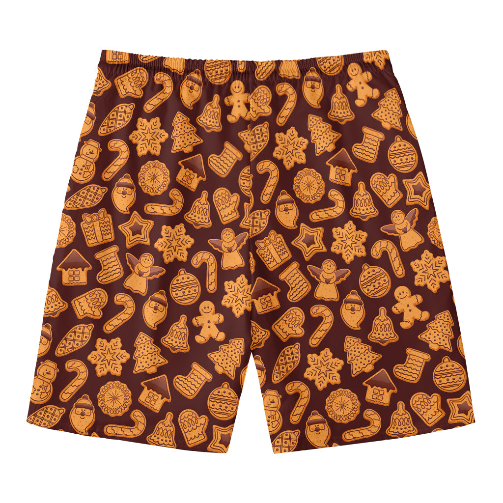 Christmas Cookies Pattern Print Men's Swim Trunks