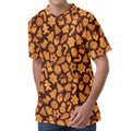 Christmas Cookies Pattern Print Men's Velvet T-Shirt