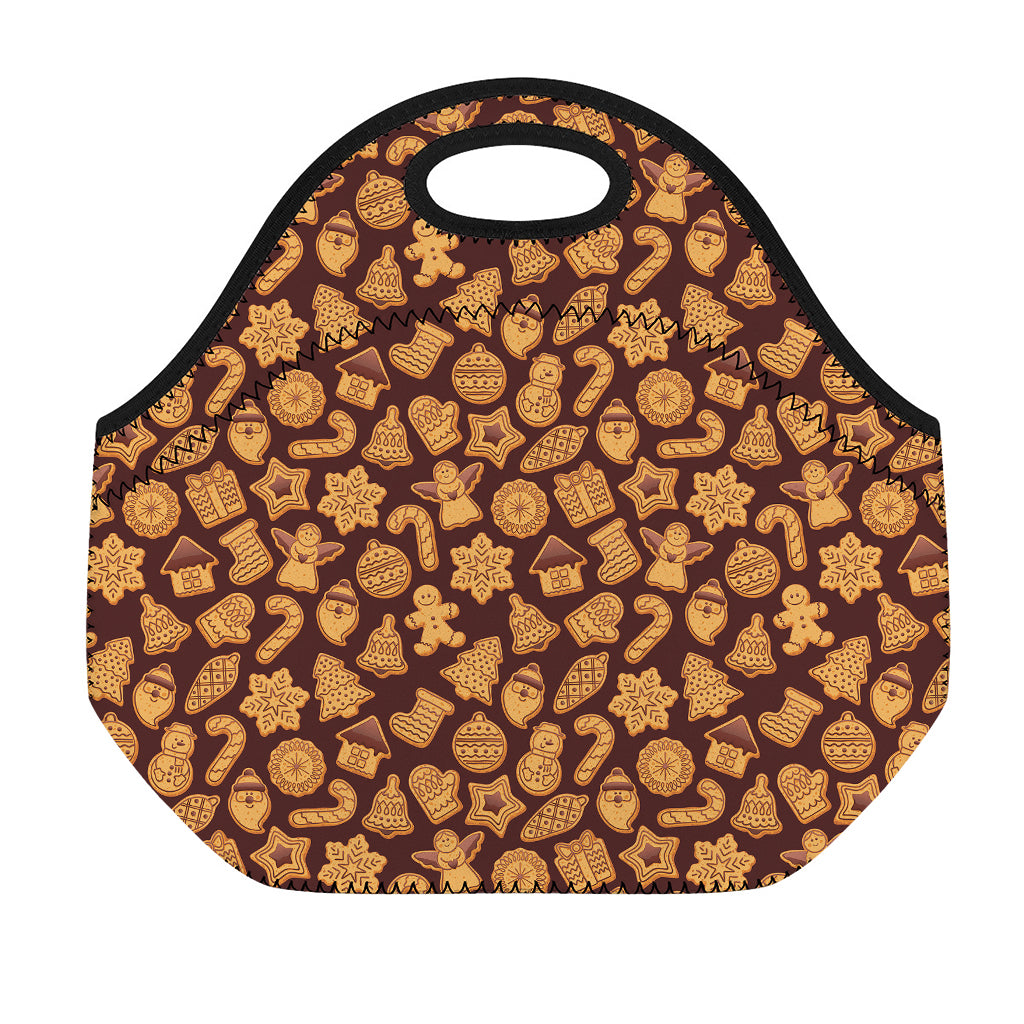 Christmas Cookies Pattern Print Neoprene Lunch Bag