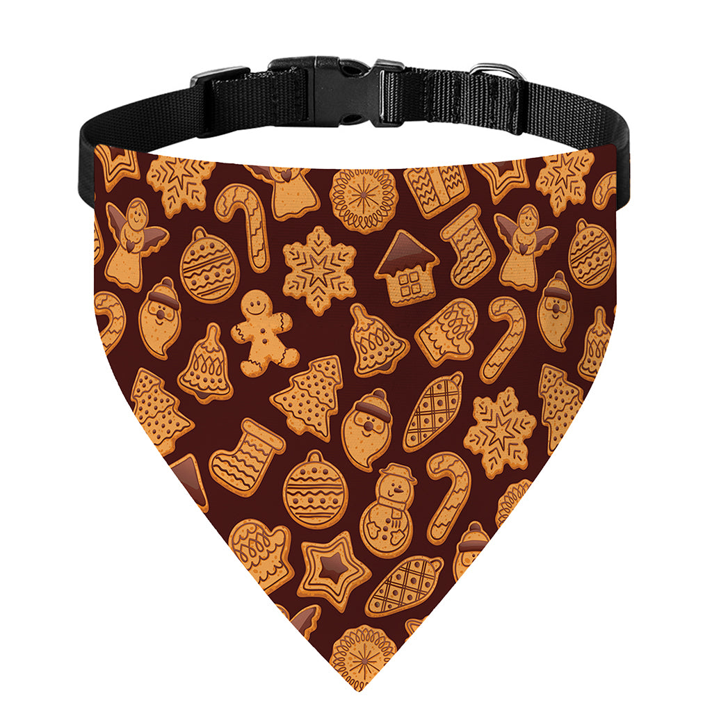 Christmas Cookies Pattern Print Over The Collar Dog Bandana