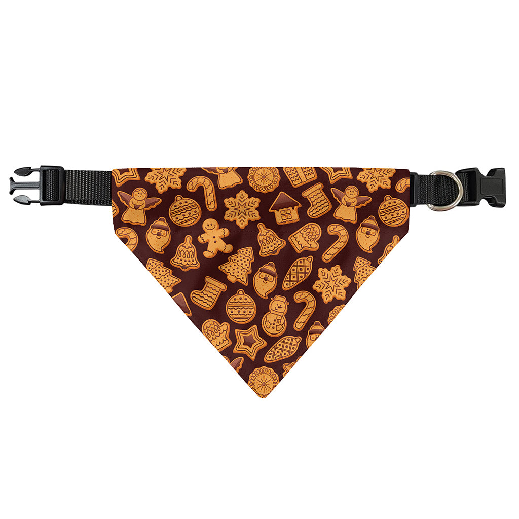Christmas Cookies Pattern Print Over The Collar Dog Bandana