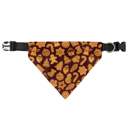 Christmas Cookies Pattern Print Over The Collar Dog Bandana