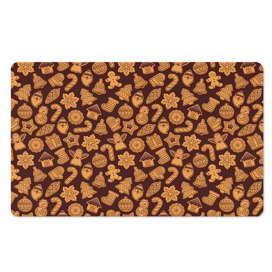 Christmas Cookies Pattern Print Polyester Doormat