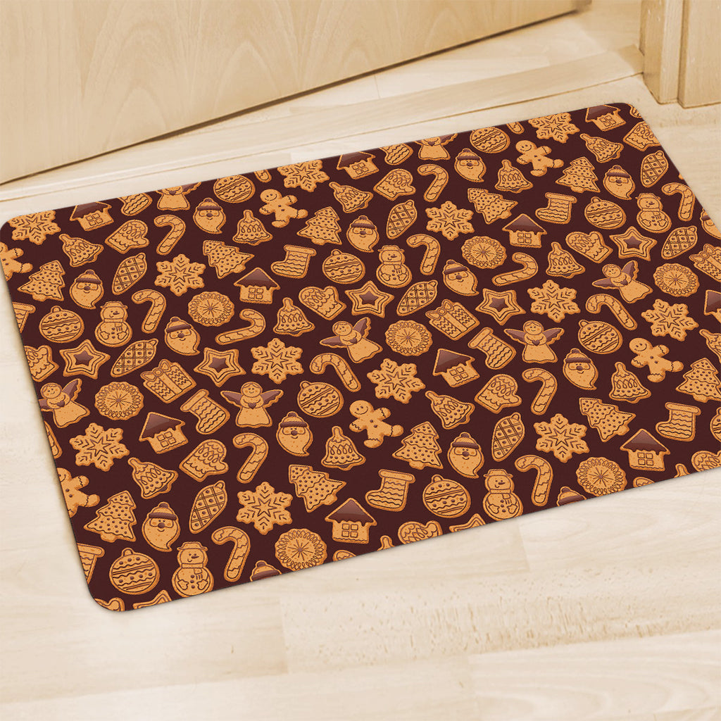 Christmas Cookies Pattern Print Polyester Doormat