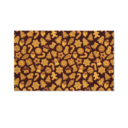 Christmas Cookies Pattern Print Polyester Flag