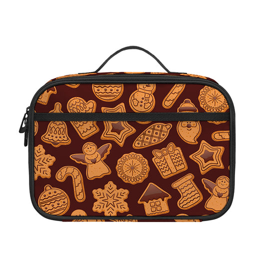 Christmas Cookies Pattern Print Portable Lunch Bag