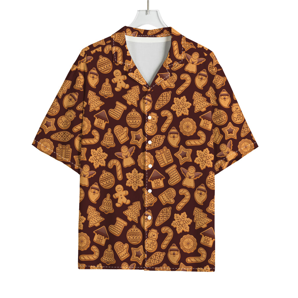 Christmas Cookies Pattern Print Rayon Hawaiian Shirt