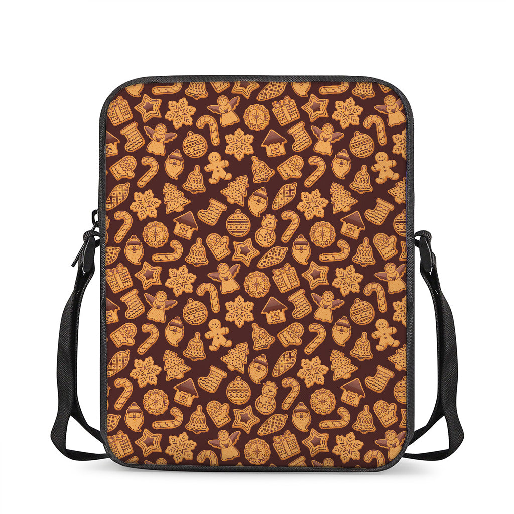 Christmas Cookies Pattern Print Rectangular Crossbody Bag