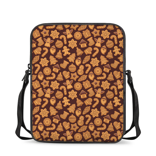 Christmas Cookies Pattern Print Rectangular Crossbody Bag