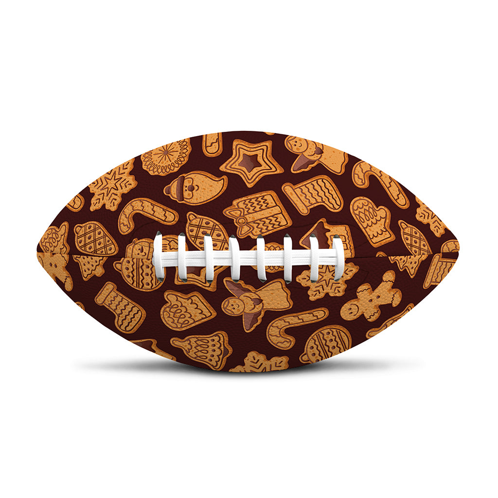 Christmas Cookies Pattern Print Rugby Ball