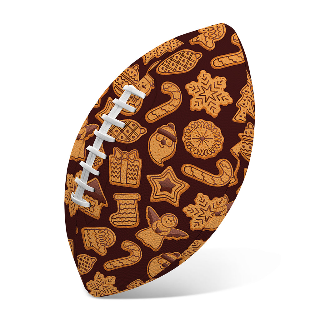 Christmas Cookies Pattern Print Rugby Ball