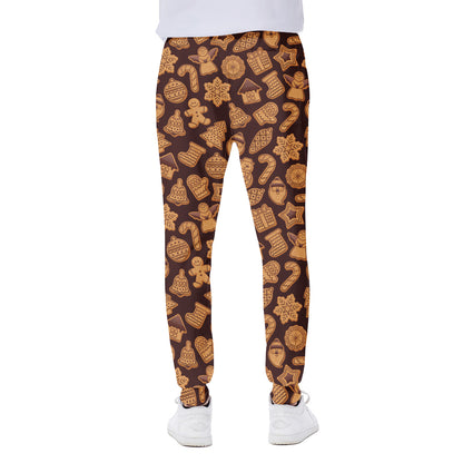 Christmas Cookies Pattern Print Scuba Joggers