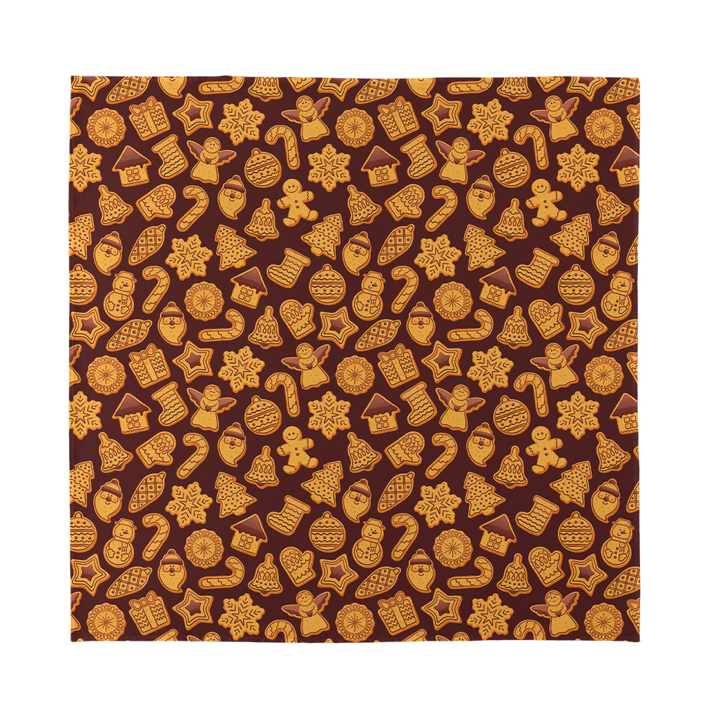 Christmas Cookies Pattern Print Silk Bandana