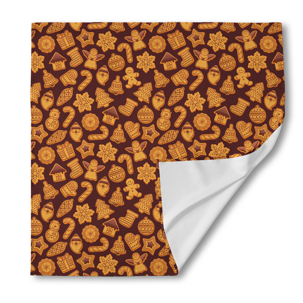 Christmas Cookies Pattern Print Silk Bandana