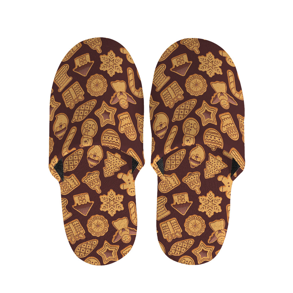 Christmas Cookies Pattern Print Slippers