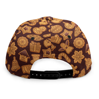 Christmas Cookies Pattern Print Snapback Cap