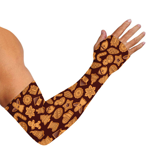 Christmas Cookies Pattern Print Sun Protection Arm Sleeves