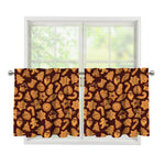 Christmas Cookies Pattern Print Tier Curtains