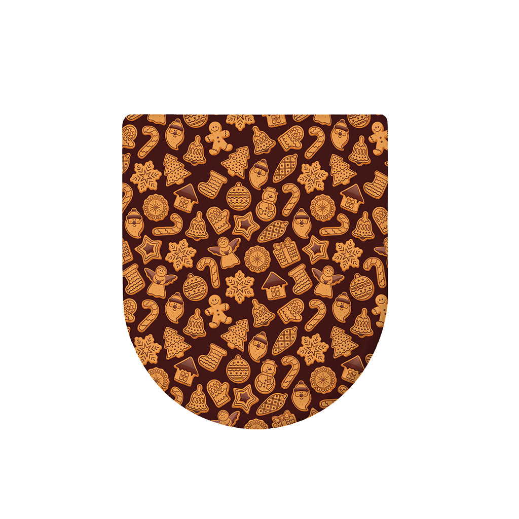 Christmas Cookies Pattern Print Toilet Lid Cover