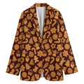 Christmas Cookies Pattern Print Women's Cotton Blazer