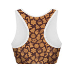 Christmas Cookies Pattern Print Women's Sports Bra